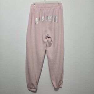 Victorias Secret PINK Y2K Butt Logo Joggers Sz XS Short Tapered Sweatpant Preppy